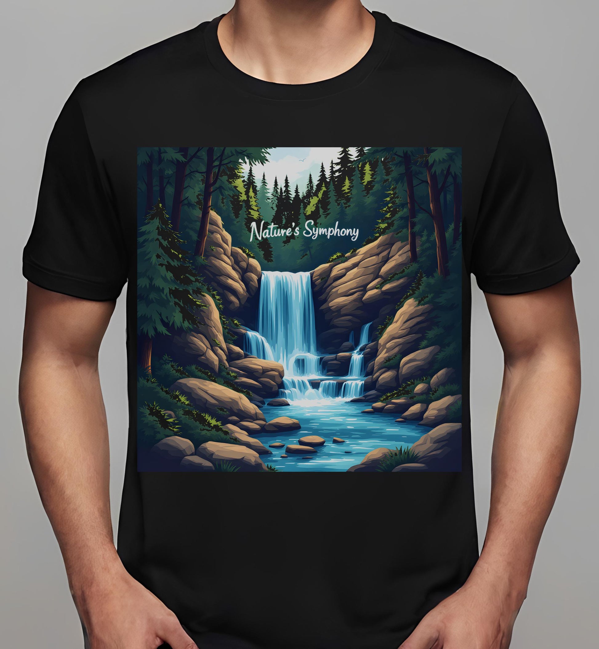 black - family - t-shirt - stylized nature art - nature design