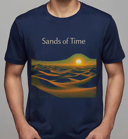 navy - golden dune prints - minimalist desert art - bookworms - t-shirt