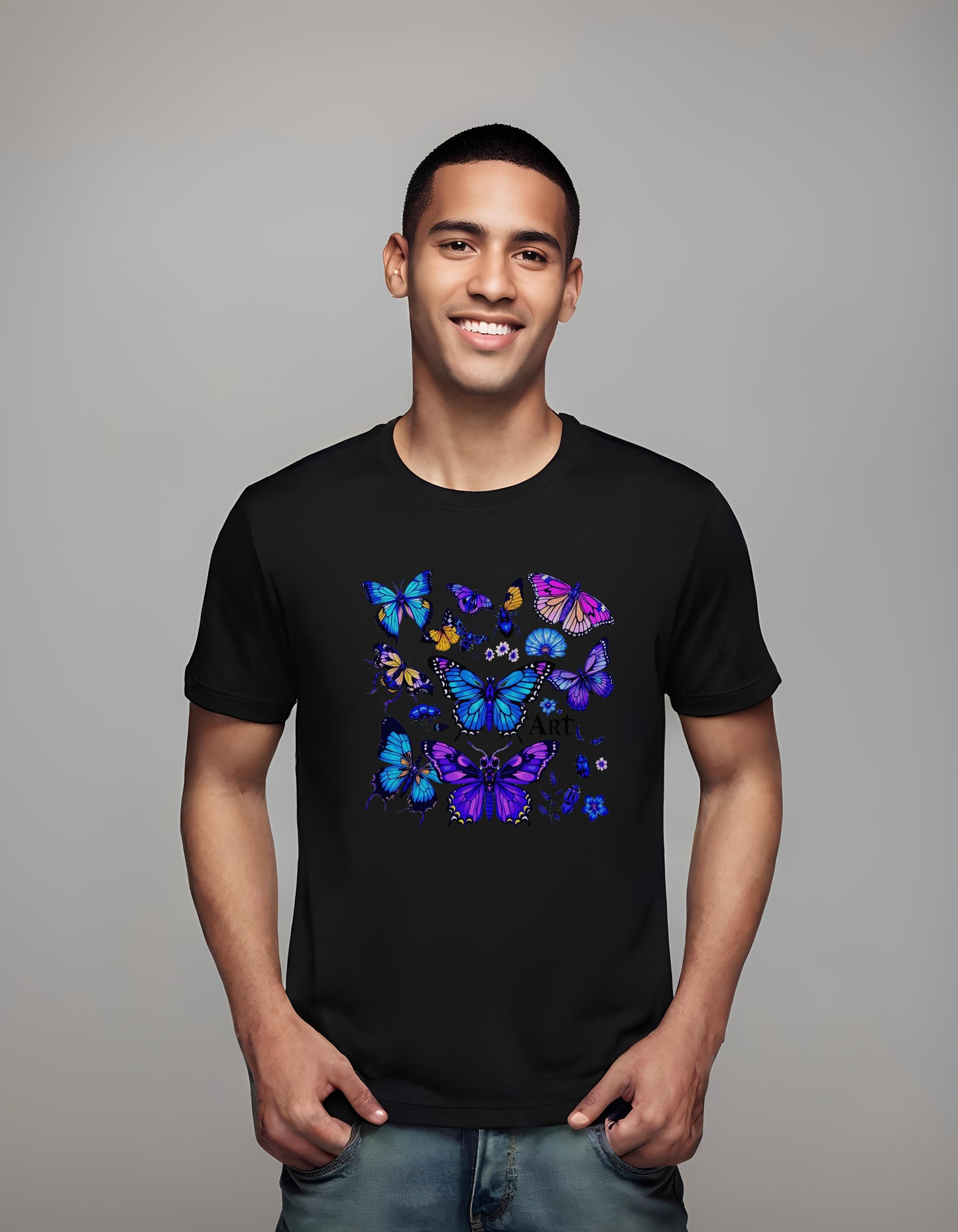 black background art - t-shirt - home decorators