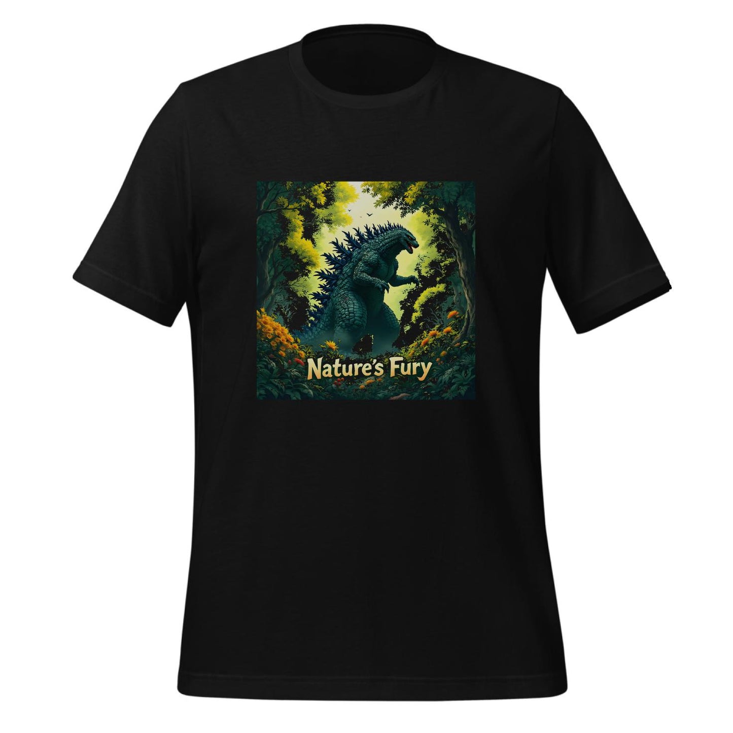 nature and monster - godzilla t-shirt - unisex monster t-shirt