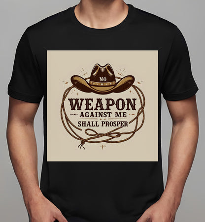 unique gifts - gift exchanges - black - no weapon formed against me shall prosper cropped t shirt - t-shirt