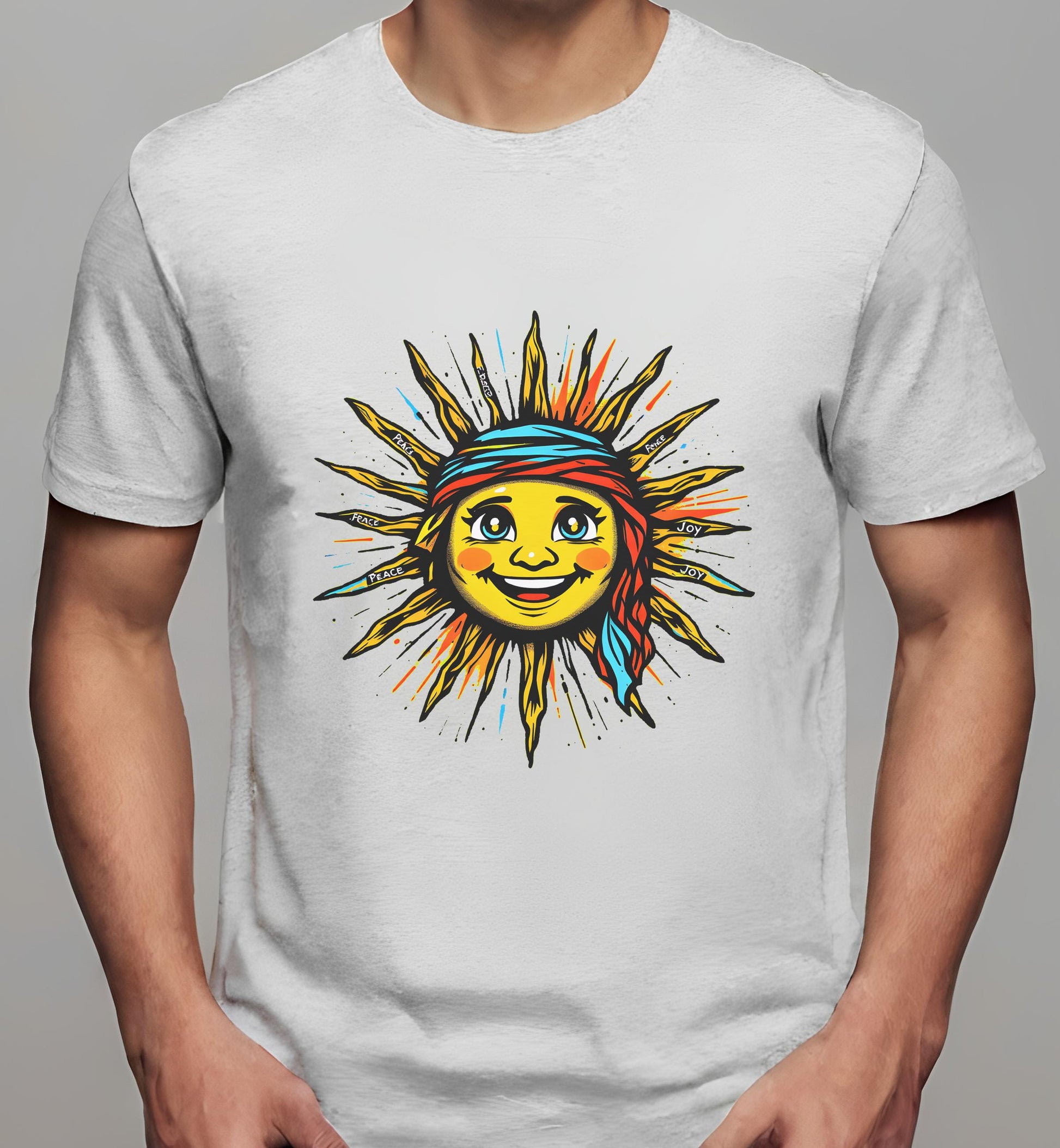 decorative sun art - cultural appreciation gifts - t-shirt - athletic_heather