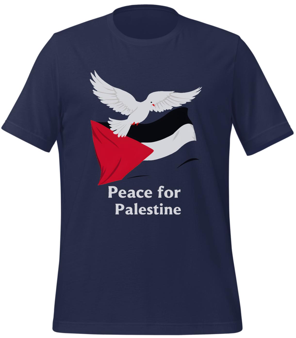 peaceful living design - community support - artists - t-shirt - navy