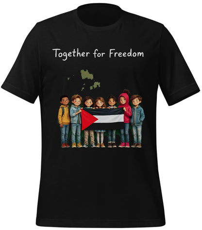 colorful community art - t-shirt - unity design - black - celebrations