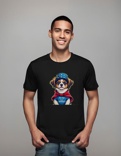 patriotic pet design - for_unisex - dog - t-shirt