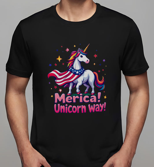 t-shirt - black - decorators - holiday unicorn