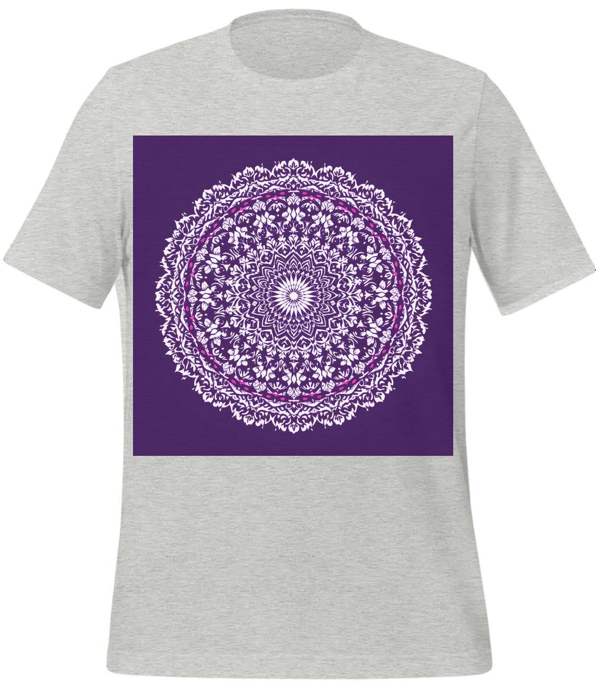 community events - crafters - athletic_heather - decorative mandala - t-shirt