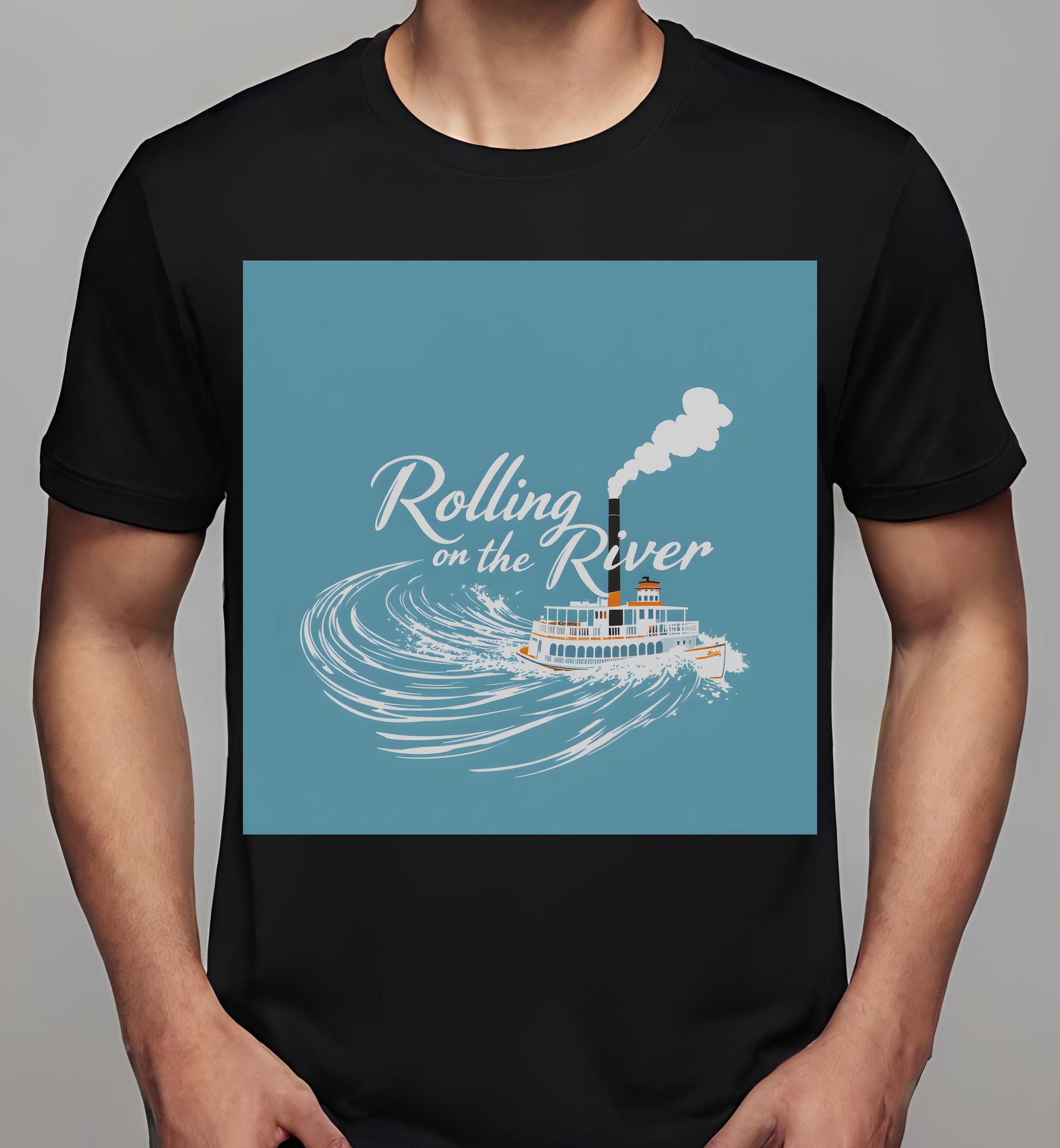 t-shirt - river travel decor - black - art - home decorators