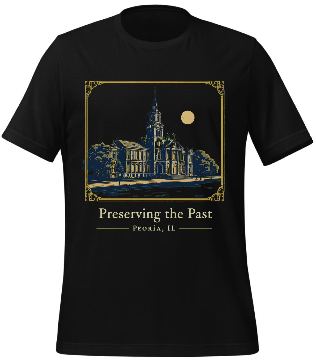 black - art deco museum art - gift for architecture lovers - t-shirt