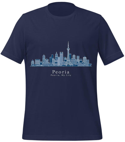 art - navy - artistic skyline - home decor - t-shirt