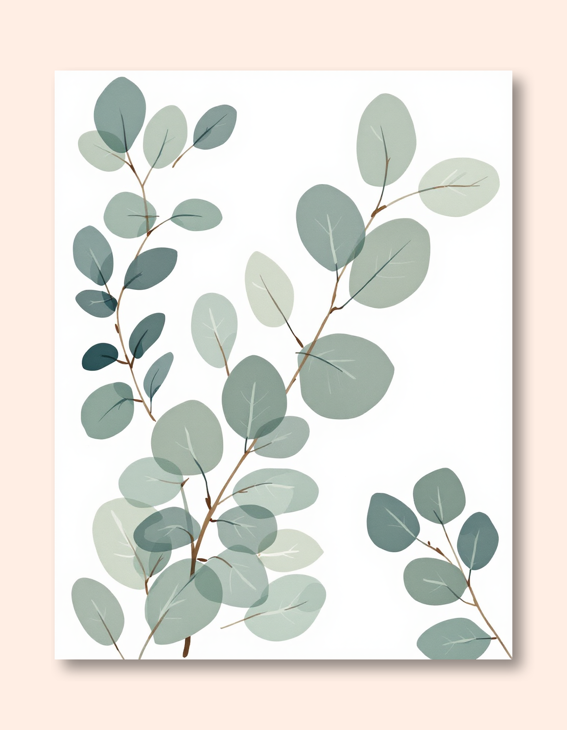 Serene Eucalyptus Elegance Wall Art