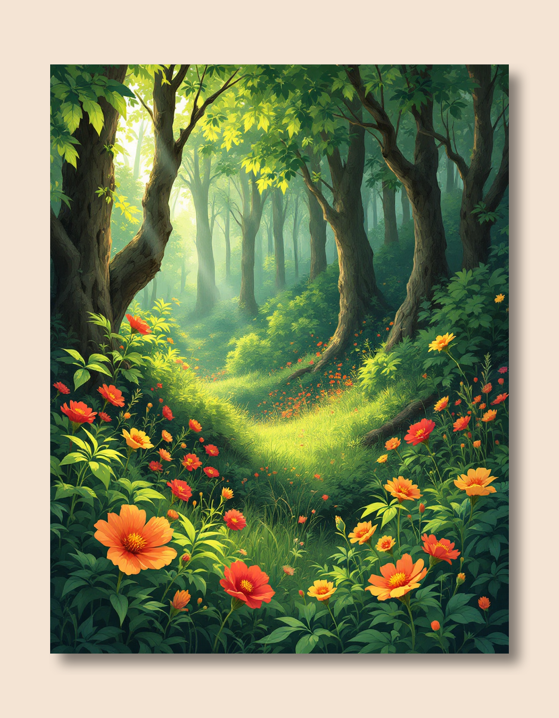 Vibrant Forest Dreams Wall Art