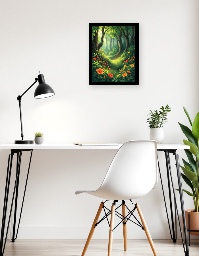 Vibrant Forest Dreams Wall Art - Room View