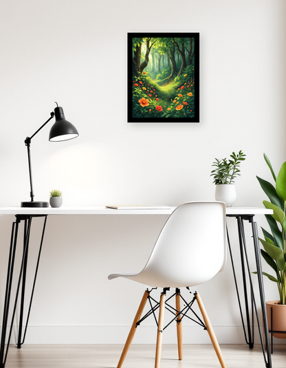 Vibrant Forest Dreams Wall Art - Room View