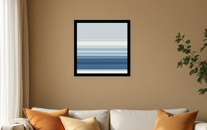 Serene Horizon Waterscape Art - Room View