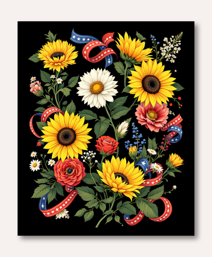 Patriotic Floral Elegance