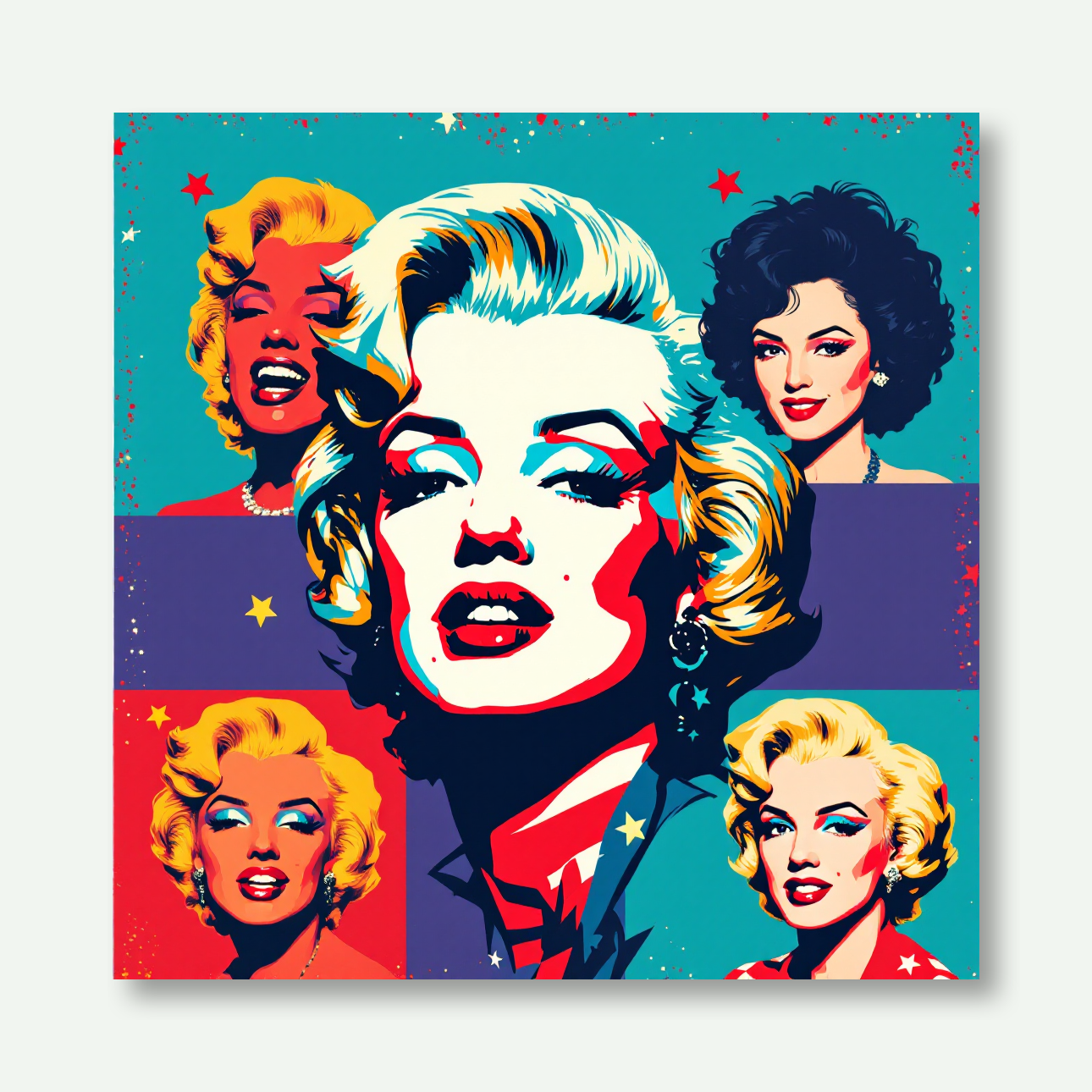 Vibrant Marilyn Monroe Pop Art