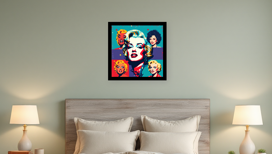 Vibrant Marilyn Monroe Pop Art - Room View