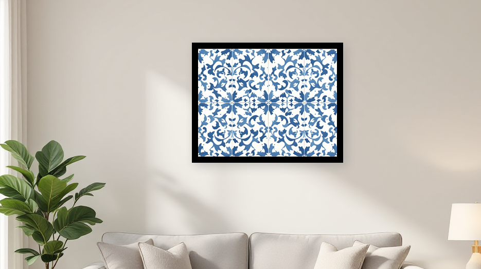 Lisbon Heritage Tile Wall Art - Room View