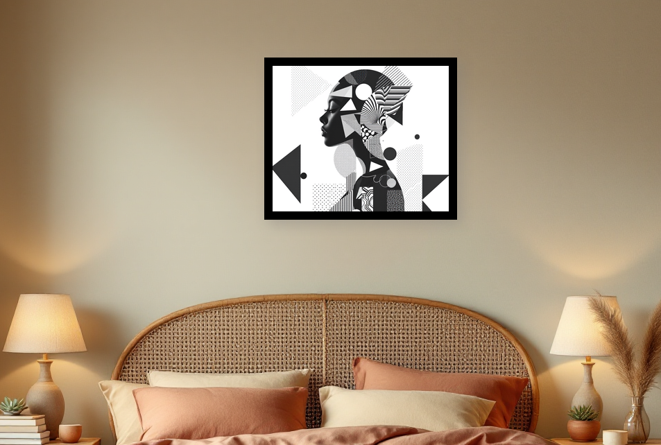 Sophisticated Silhouette Harmony Wall Art - Room View