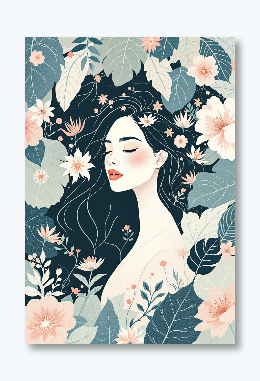 Serenity in Bloom: Nature's Embrace Wall Art