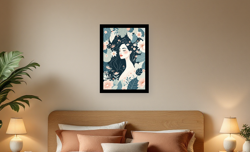 Serenity in Bloom: Nature's Embrace Wall Art - Room View