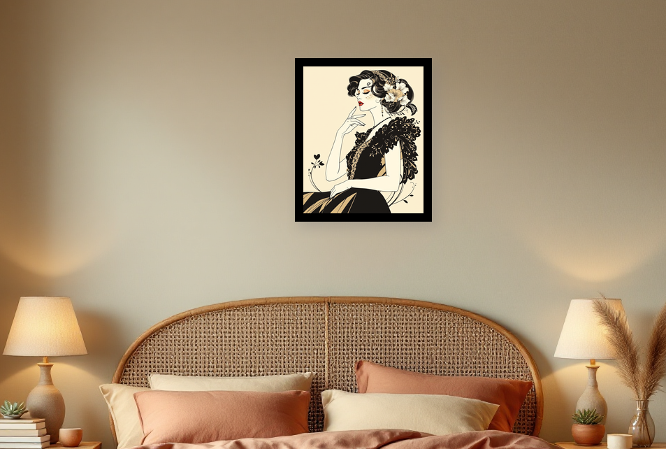 Timeless Elegance Vintage Wall Art - Room View