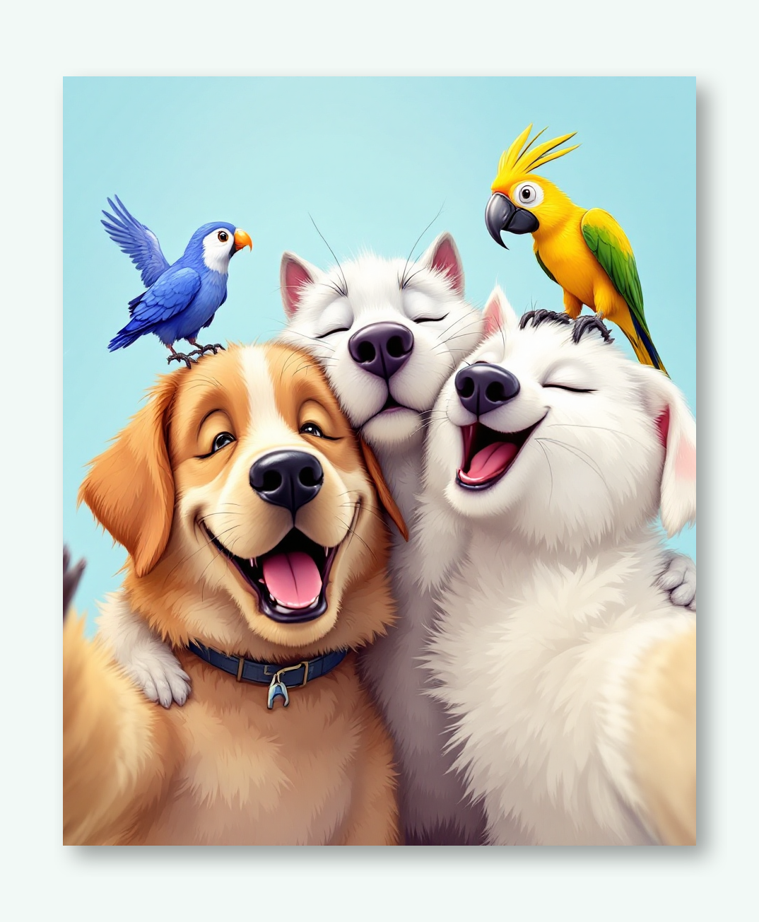 Playful Pet Selfie Extravaganza