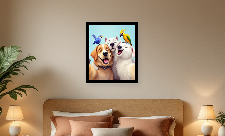 Playful Pet Selfie Extravaganza - Room View