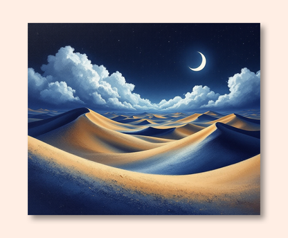 Moonlit Desert Dreams Wall Art