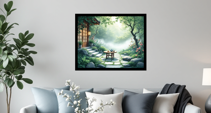 Tranquil Tea Garden Serenity - Poster Room View