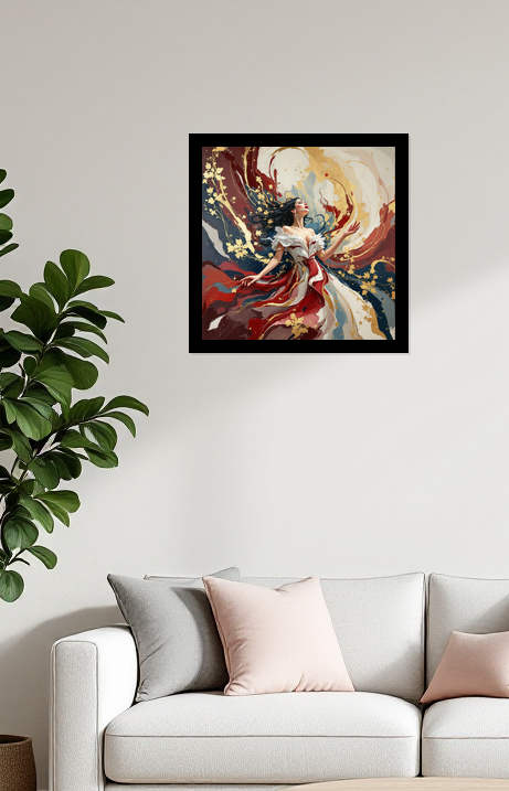 Emotional Elegance: Soprano's Serenade Wall Art - Poster Room View