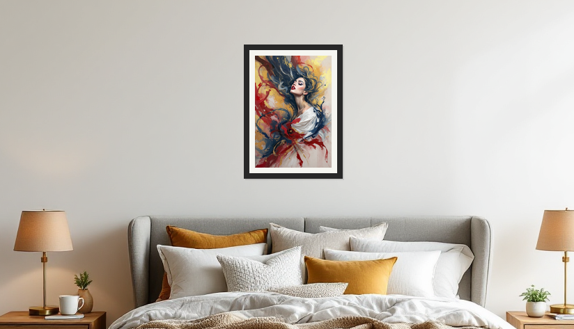 Opera's Emotional Symphony Wall Art - Framed Art Print View
