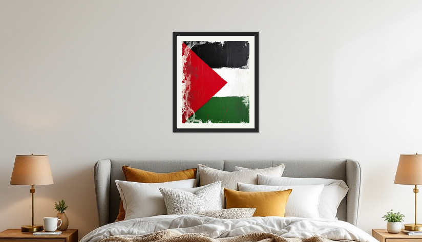 Cultural Resonance: Palestine Flag Art - Framed Art Print View