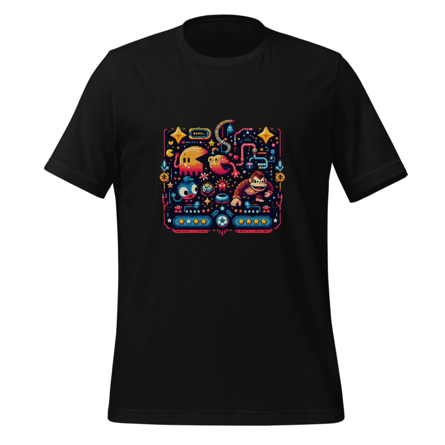 Pixelated Arcade Heroes | Classic T-Shirt (Unisex) T-Shirt - arcade characters, characters, classic video games