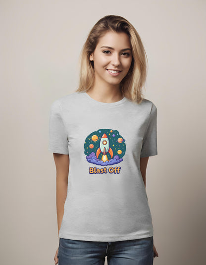 t-shirt - colorful rockets - fantasy