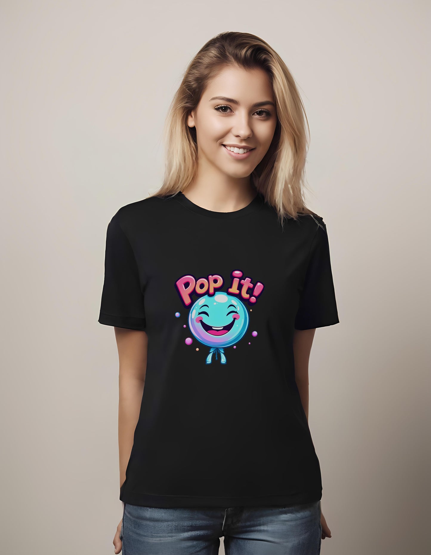 vibrant bubble design - cartoonish bubble - bold lettering - t-shirt