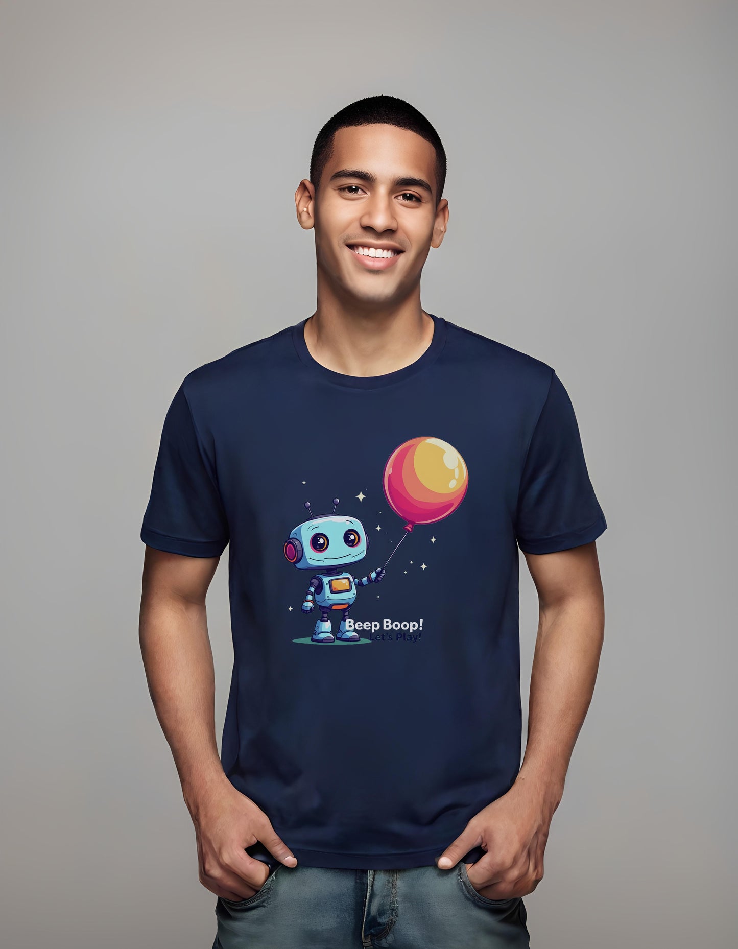 happy robot decoration - t-shirt - robot