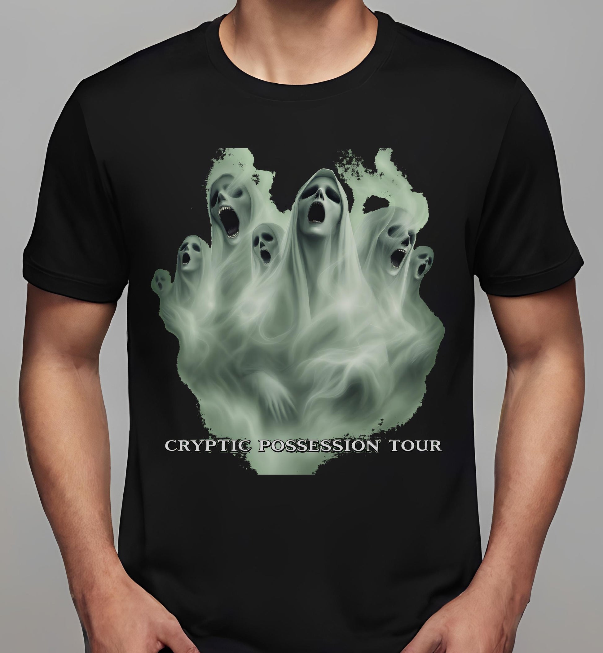 t-shirt - black - ethereal - haunted tour design