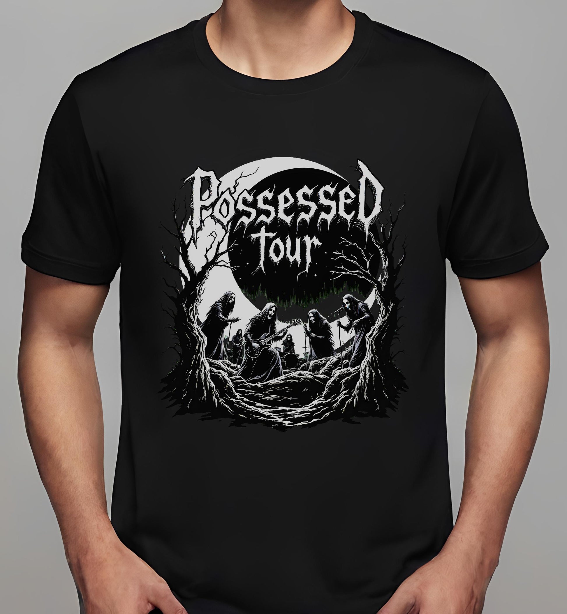 t-shirt - black - performance - gothic art - merchandisers