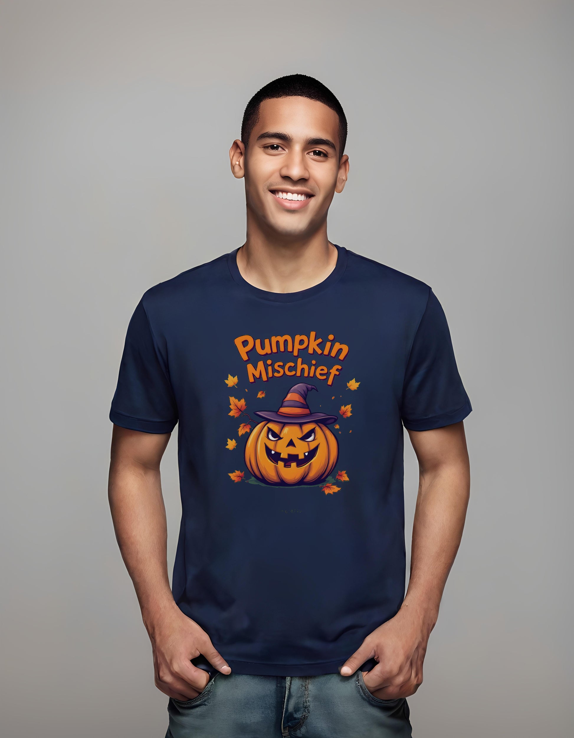 halloween pumpkin design - t-shirt - cartoon style art