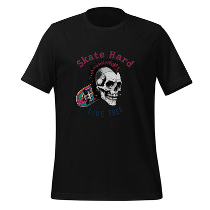 music and skate culture - intricate skull illustrations - t-shirt