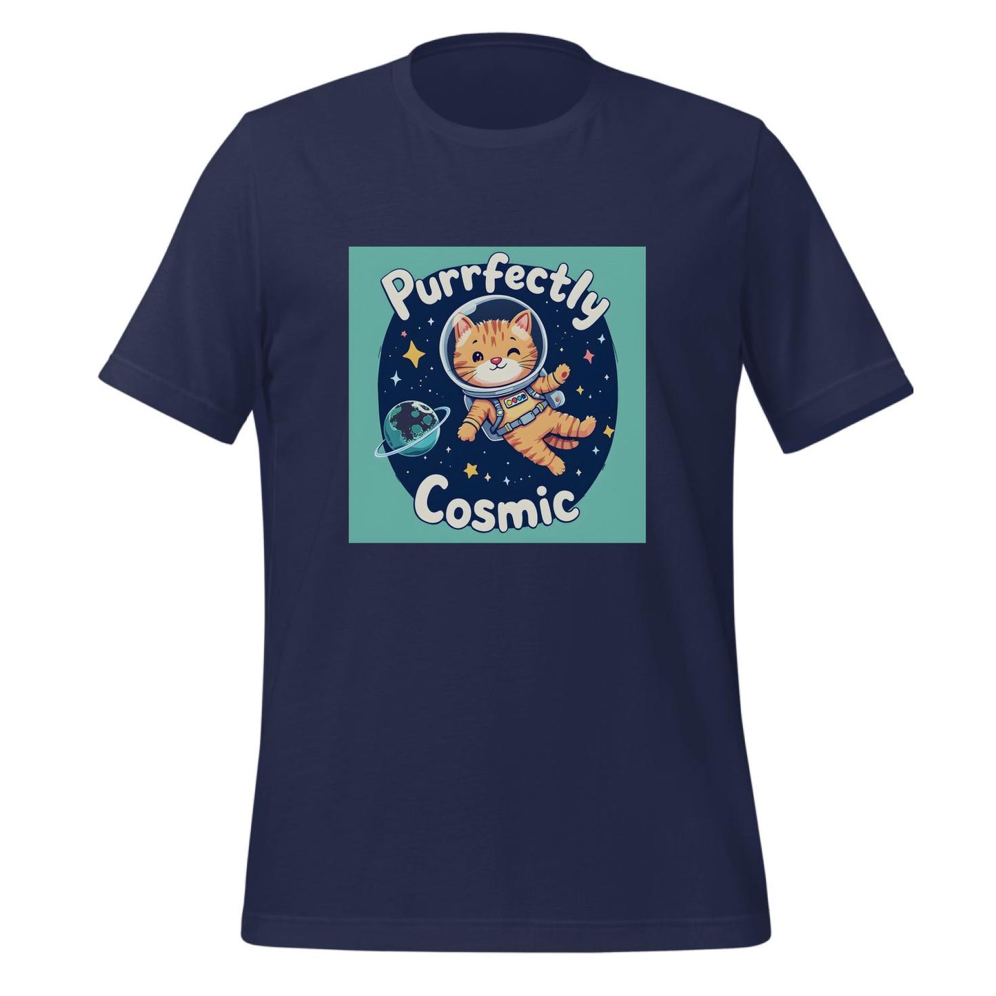 astronaut illustration - t-shirt - cartoon cat design - cute cat gifts