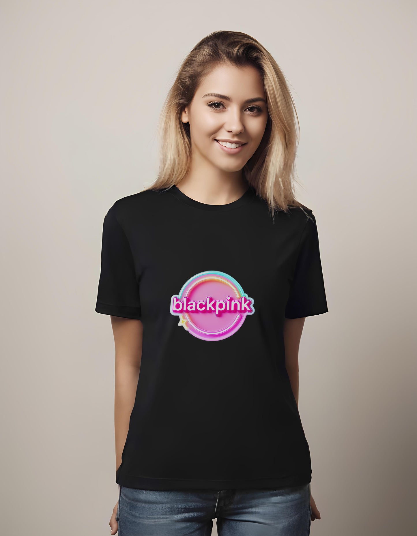 fandom - t-shirt - retro graphic tee - neon logo shirt