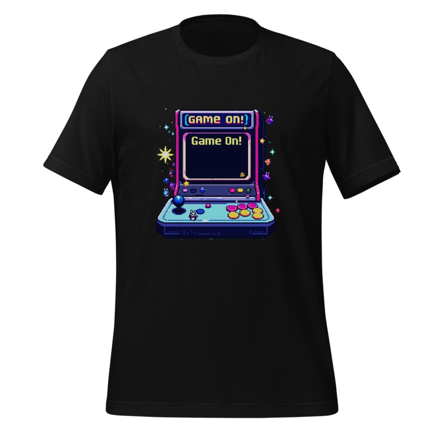 colorful arcade design - nostalgia seekers - t-shirt