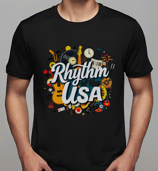 event organizers - t-shirt - performers - black - rhythm