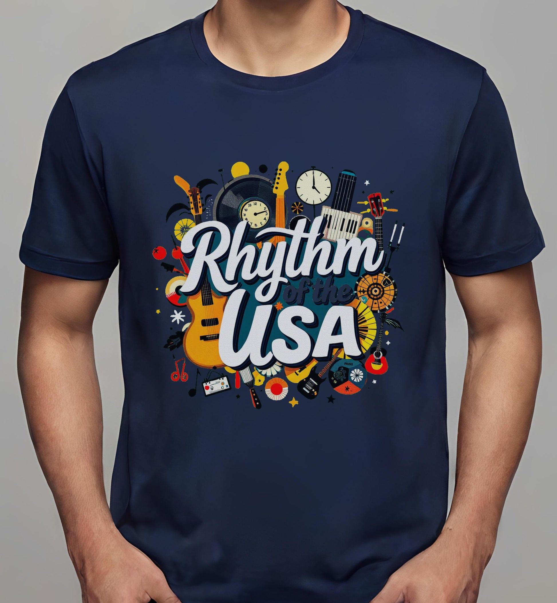 t-shirt - dancers - music - navy