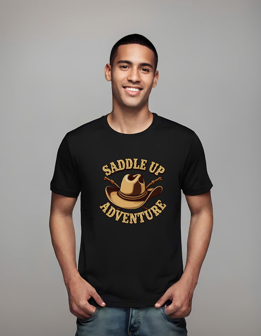 party hosts - t-shirt - saddle up text