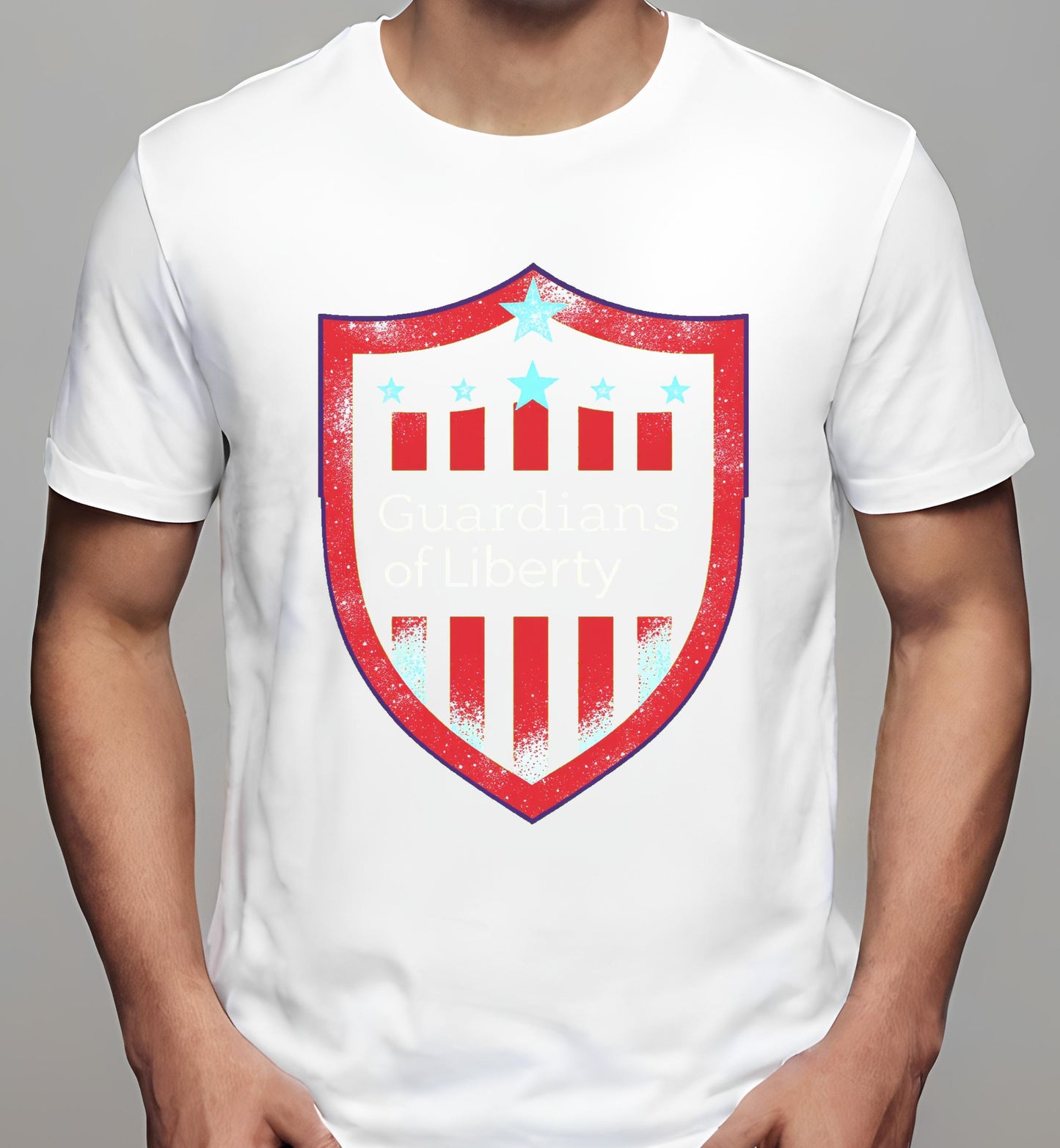 white - gift for veterans - t-shirt - protective emblem