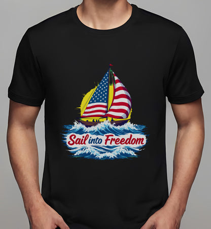 freedom - black - nautical decor - motivational prints - t-shirt